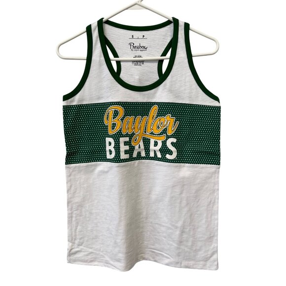 Pressbox Baylor Bears Scoop Neck Tank Top Womens S Sleeveless White University - Picture 1 of 6